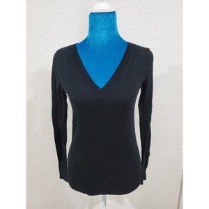Mossimo Black V-neck Knit Sweater Size XS/TP
